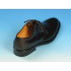 Men's laced derby shoe in black smooth leather - Available sizes:  53, 54