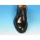 Men's laced derby shoe in black smooth leather - Available sizes:  53, 54