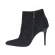 Bottines pour femmes avec fermeture éclair en daim noir talon 10 - Pointures disponibles:  31