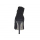 Bottines pour femmes avec fermeture éclair en daim noir talon 10 - Pointures disponibles:  31