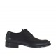 Chaussure derby à lacets pour hommes en cuir doux noir - Pointures disponibles:  36, 38, 47, 48, 49, 50