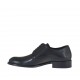 Chaussure derby à lacets pour hommes en cuir doux noir - Pointures disponibles:  36, 38, 47, 48, 49, 50
