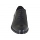 Elégant chaussure richelieu à bout droit pour hommes avec lacets en cuir noir - Pointures disponibles:  36, 37, 46, 47, 48, 49, 50