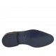 Elégant chaussure richelieu à bout droit pour hommes avec lacets en cuir noir - Pointures disponibles:  36, 37, 46, 47, 48, 49, 50