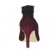 Zapato de salon para mujer en gamuza granate con red tacon 7 - Tallas disponibles:  33, 34