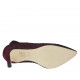 Zapato de salon para mujer en gamuza granate con red tacon 7 - Tallas disponibles:  33, 34
