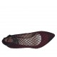 Zapato de salon para mujer en gamuza granate con red tacon 7 - Tallas disponibles:  33, 34