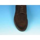 Men's derby laced shoe with Brogue decorations in brown suede - Available sizes:  39, 40