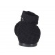 Woman's ballerina shoe with round tip in black suede with net heel 1 - Available sizes:  33, 34