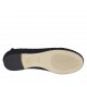 Ballerine pour femmes avec bout rond en daim noir avec tissu resillé talon 1 - Pointures disponibles:  33, 34