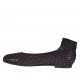 Woman's rounded ballerina shoe in maroon leather with net heel 1 - Available sizes:  32, 33, 34, 43, 44, 45