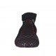 Woman's rounded ballerina shoe in maroon leather with net heel 1 - Available sizes:  32, 33, 34, 43, 44, 45