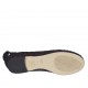 Woman's rounded ballerina shoe in maroon leather with net heel 1 - Available sizes:  32, 33, 34, 43, 44, 45