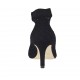 Escarpin pour femmes en daim noir avec tissu résille talon 7 - Pointures disponibles:  33