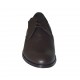 Scarpa derby elegante da uomo stringata con elastici in pelle liscia marrone - Misure disponibili: 36, 37, 38, 46, 47, 49, 50