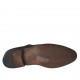 Scarpa derby elegante da uomo stringata con elastici in pelle liscia marrone - Misure disponibili: 36, 37, 38, 46, 47, 49, 50