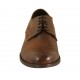 Chaussure derby elégant à lacets pour hommes en cuir marron à bout droit et arrondi - Pointures disponibles:  38, 47, 50