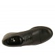 Scarpa derby stringata elegante con puntale da uomo in pelle nera con punta tonda - Misure disponibili: 36, 37, 48, 50