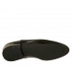 Men's elegant laced Oxford shoe in black printed patent leather - Available sizes:  36, 37, 46, 47, 48