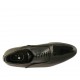 Chaussure richelieu à lacets pour hommes en cuir verni imprimé noir - Pointures disponibles:  36, 37, 46, 47, 48
