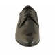 Chaussure derby élégant effilée à lacets avec elastiques pour hommes en cuir doux noir - Pointures disponibles:  36, 47, 48, 50