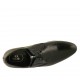 Chaussure derby élégant effilée à lacets avec elastiques pour hommes en cuir doux noir - Pointures disponibles:  36, 47, 48, 50