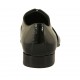 Chaussure richelieu à lacets pour hommes en cuir verni lisse noir - Pointures disponibles:  37, 38, 47