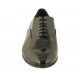 Men's elegant laced Oxford shoe in black smooth patent leather - Available sizes:  37, 38, 47