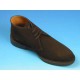 Men's ankle-high laced shoe in dark brown suede - Available sizes:  44