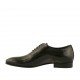Scarpa oxford stringata a forma affusolata da uomo in pelle liscia nera - Misure disponibili: 36, 47, 50