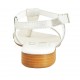 Sandalia infradedo para mujer con cinturon en piel imprimida blanca y plateada tacon 2 - Tallas disponibles:  33, 43