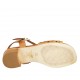 Sandalo da donna con cinturino in pelle forata cuoio tacco 3 - Misure disponibili: 42, 43, 44