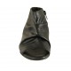 Woman's highfronted sandal with zipper in black leather heel 2 - Available sizes:  33