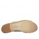 Woman's highfronted sandal with zipper in grey pierced leather heel 2 - Available sizes:  33, 34