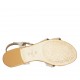 Sandalo da donna con perle e cinturino in camoscio grigio tortora tacco 2 - Misure disponibili: 43, 44