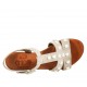 Sandale pour femmes avec perles et courroie en daim gris tourterelle talon 2 - Pointures disponibles:  43