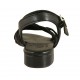 Sandalia para mujer con cinturon en piel negra y imprimida gris tacon 2 - Tallas disponibles:  33, 43