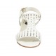 Sandalo da donna in pelle forata bianca tacco 4 - Misure disponibili: 34, 42, 43, 44, 45