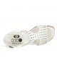 Sandalo da donna in pelle forata bianca tacco 4 - Misure disponibili: 34, 42, 43, 44, 45