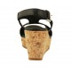 Woman's sandal in black pierced leather with platform and wedge 7 - Available sizes:  32, 43