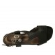 Sandalo da donna in pelle forata nera tacco 3 - Misure disponibili: 33, 43, 44, 45