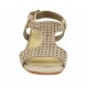 Sandalo da donna in camoscio forato grigio tortora tacco 3 - Misure disponibili: 43, 44