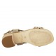 Sandalo da donna in camoscio forato grigio tortora tacco 3 - Misure disponibili: 43, 44