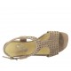 Sandalo da donna in camoscio forato grigio tortora tacco 3 - Misure disponibili: 43, 44