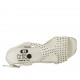 Sandalo da donna in pelle forata stampata argento tacco 3 - Misure disponibili: 43, 44, 45