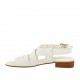 Sandalia para mujer con tachuelas en piel blanca tacon 2 - Tallas disponibles:  34