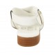 Sandalia para mujer con tachuelas en piel blanca tacon 2 - Tallas disponibles:  34