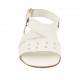Sandalia para mujer con tachuelas en piel blanca tacon 2 - Tallas disponibles:  34