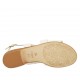Sandalia para mujer con tachuelas en piel blanca tacon 2 - Tallas disponibles:  34