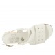 Sandalia para mujer con tachuelas en piel blanca tacon 2 - Tallas disponibles:  34